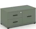 Тумба приставная широкая 2 ящика + 1 распашной фасад.