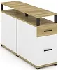 Тумба двухсторонняя опорная/приставная 1 ящик + 1 распашной фасад. С надставкой.