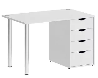 Стол компьютерный на металлокаркасе с тумбой