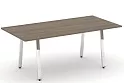 Стол переговорный на металлокаркасе на А-образных хромированных опорах