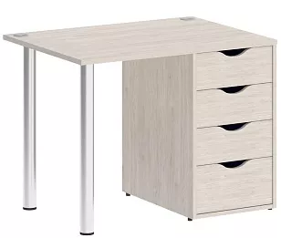 Стол компьютерный на металлокаркасе с тумбой