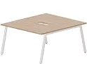 Составной Стол на 2 рабочих места (2 эргономичных выреза)