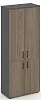 Офисный шкаф высокий широкий (2 низких + 2 средних фасада, задняя стенка ЛДСП