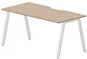 Стол рабочий на металлокаркасе (А-опоры / с эргономичным вырезом)
