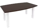 Стол для переговоров на металлокаркасе (белые опоры)