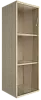 Офисный шкаф узкий средний со стеклом, Л/Пр.