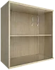Офисный шкаф низкий широкий со стеклом