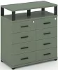 Тумба приставная широкая 8 ящиков. С надставкой широкой.