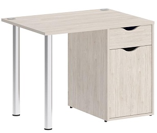 Стол компьютерный на металлокаркасе с тумбой