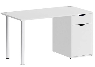 Стол компьютерный на металлокаркасе с тумбой