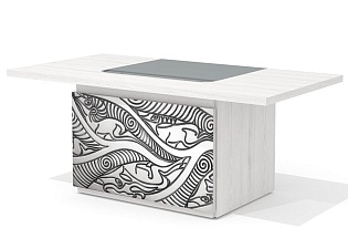 Стол руководителя с декор. траверсом