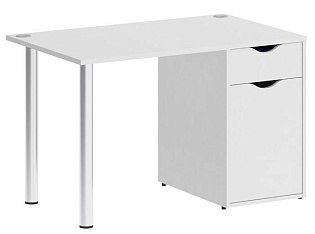 Стол компьютерный на металлокаркасе с тумбой